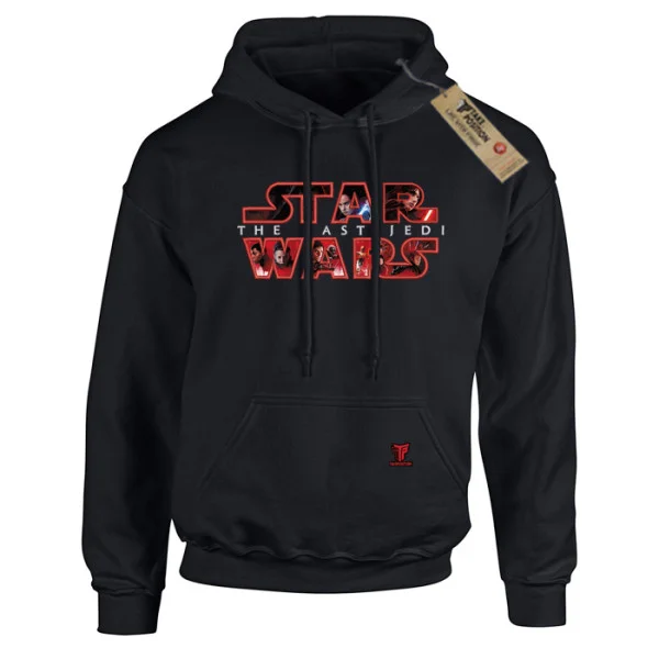 Φωτογραφία προϊόντος: Κέντημα και στάμπα Star Wars σε Ανδρική φούτερ με κουκούλα Takeposition σε Μαύρο