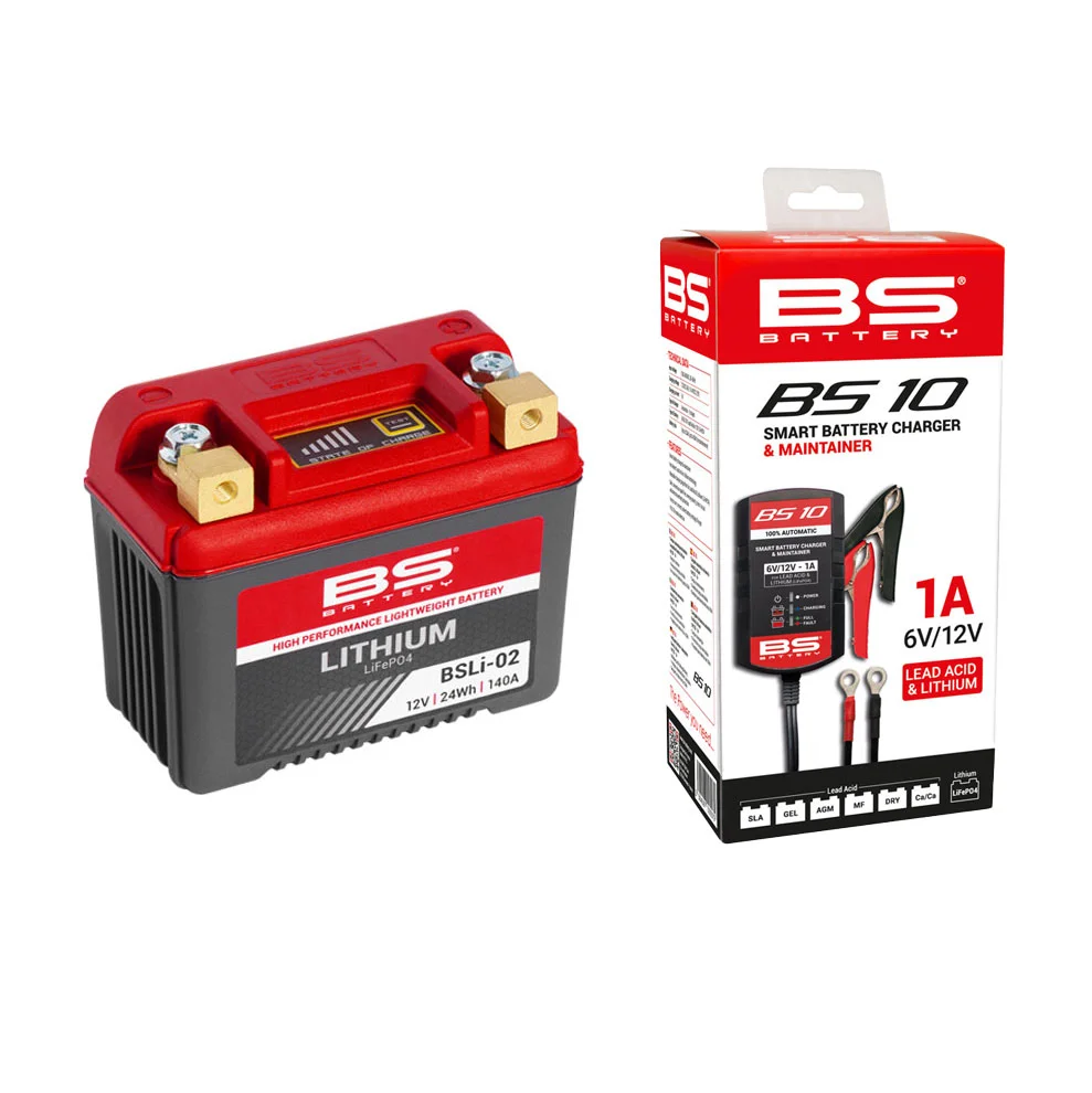 Φωτογραφία προϊόντος: Μπαταρία Λιθίου BS Battery BSLI-02 12V 140 CCA Με Φορτιστή BS10 BSBATTERY BS-BSLI-02-10