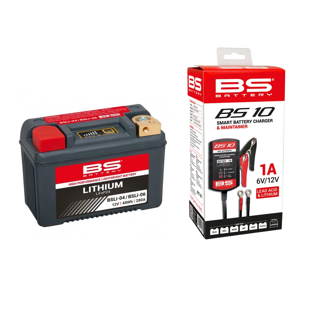 Φωτογραφία προϊόντος: Μπαταρία Λιθίου BS Battery BSLI 04 06 12V 280 CCA Με Φορτιστή BS10 BSBATTERY BS-BSLI-04/06-10