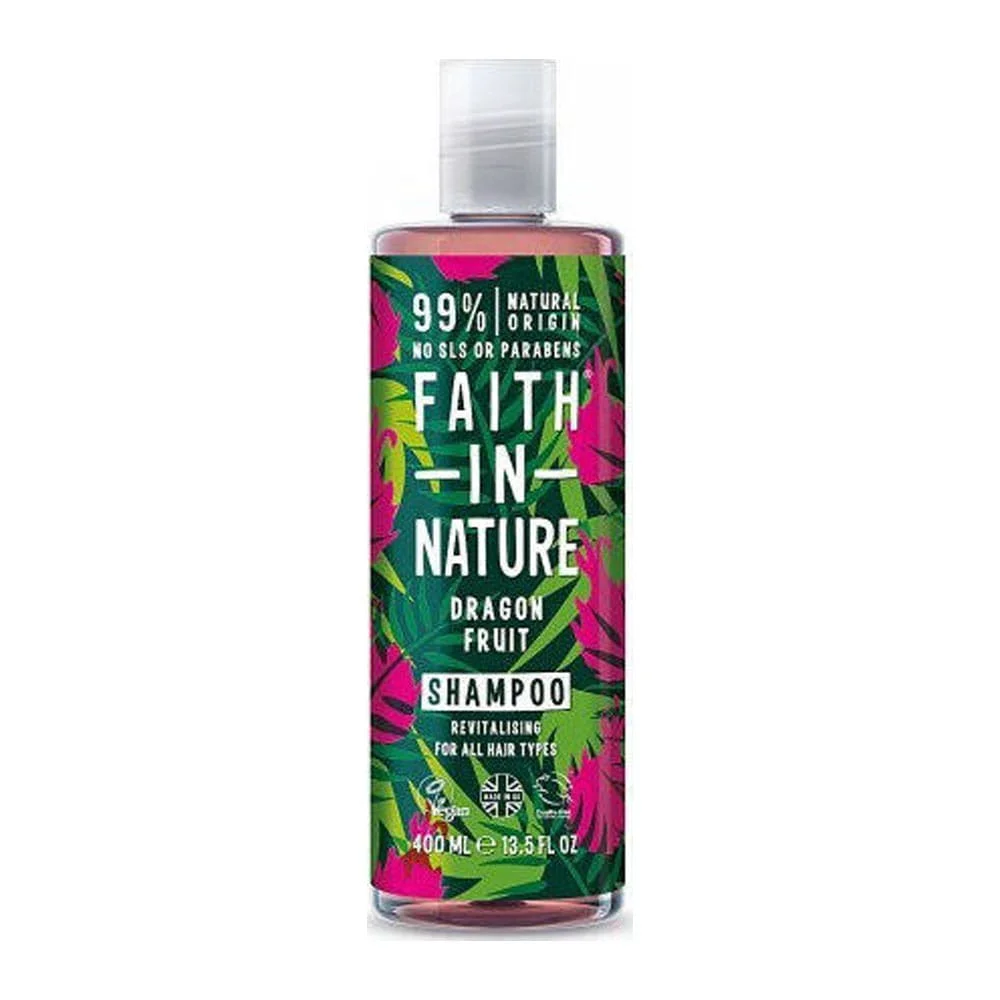 Φωτογραφία προϊόντος: Faith in Nature Dragon Fruit Σαμπουάν για Όλους τους Τύπους Μαλλιών 400ml - 0511206 Ηνωμένο Βασιλειο Vegan Βιολογικό προϊόν Χωρίς Parabens Χωρίς Θειικά άλατα (SLS)