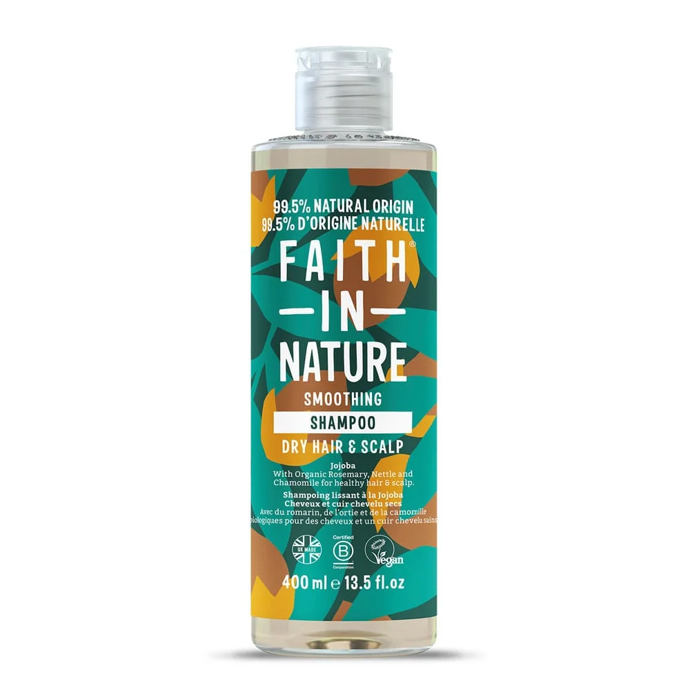 Φωτογραφία προϊόντος: Faith in Nature Jojoba Σαμπουάν κατά της Πιτυρίδας για Ξηρά Μαλλιά 400ml - 0512306 Ηνωμένο Βασιλειο Vegan Βιολογικό προϊόν Χωρίς Parabens Χωρίς Θειικά άλατα (SLS)
