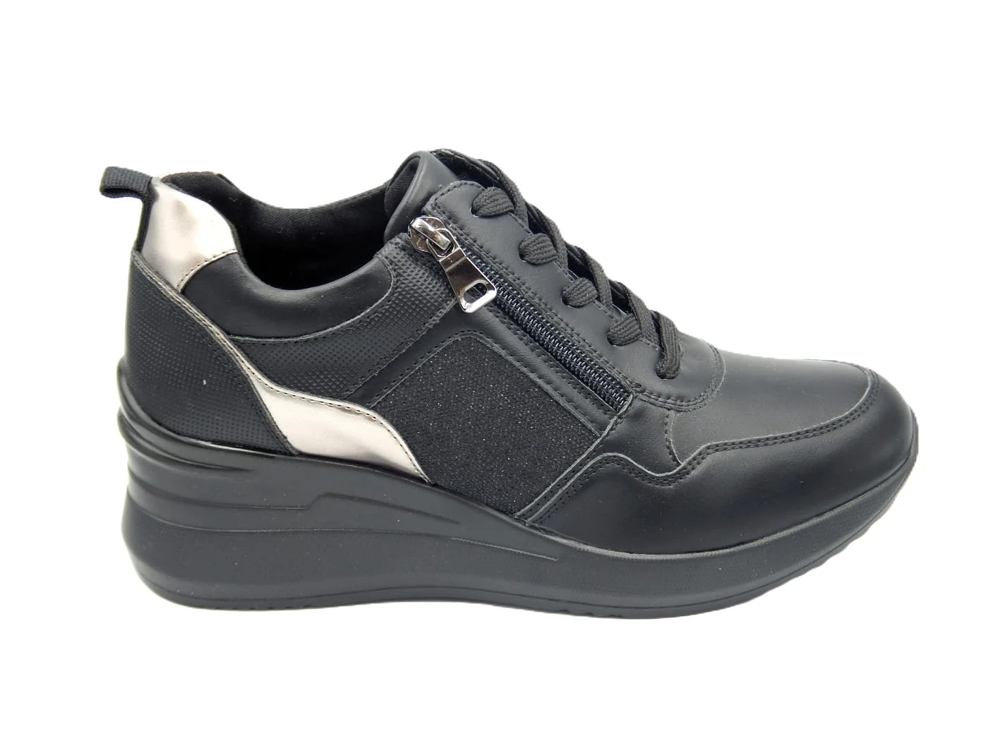 Φωτογραφία προϊόντος: ADAMS SHOES ΓΥΝΑΙΚΕΙΑ SNEAKERS ΜΑΥΡΟ