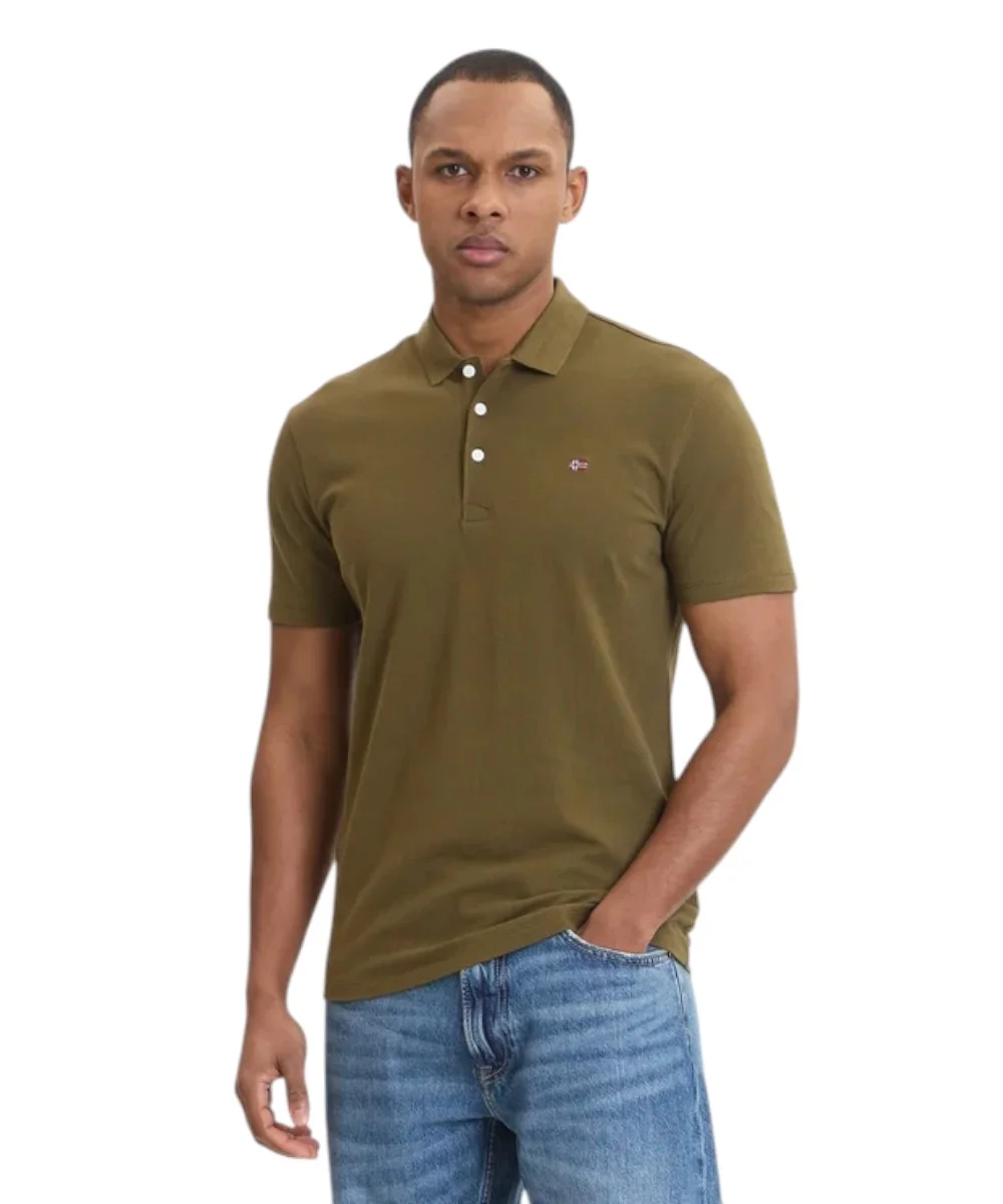 Φωτογραφία προϊόντος: Napapijri - Ανδρικό T-shirt Polo Ealis SS Regular Fit NP0A4H8B-G3A Πράσινο