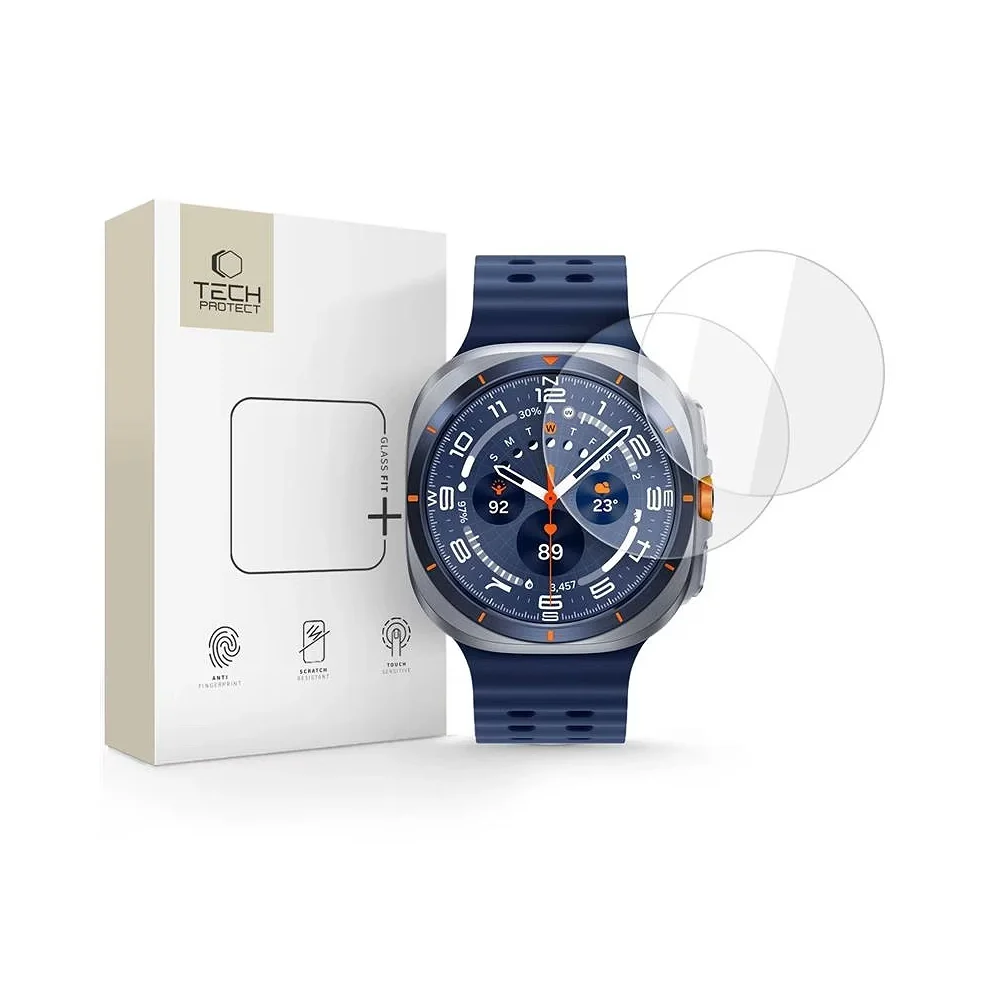 Φωτογραφία προϊόντος: Tech-Protect Glass Fit+ 2-Pack Tempered Glass For Samsung Galaxy Watch Ultra 2024 / 2025 (47mm) Clear