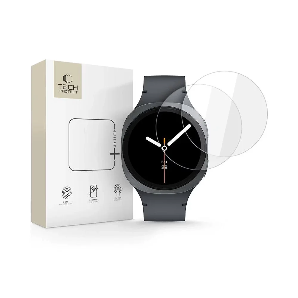 Φωτογραφία προϊόντος: Tech-Protect Glass Fit+ 2-Pack Tempered Glass For Samsung Galaxy Watch 8 (44mm) Clear