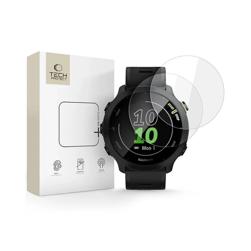 Φωτογραφία προϊόντος: Tech-Protect Tempered Glass Fit+ 2-Pack Garmin Forerunner 55 Clear
