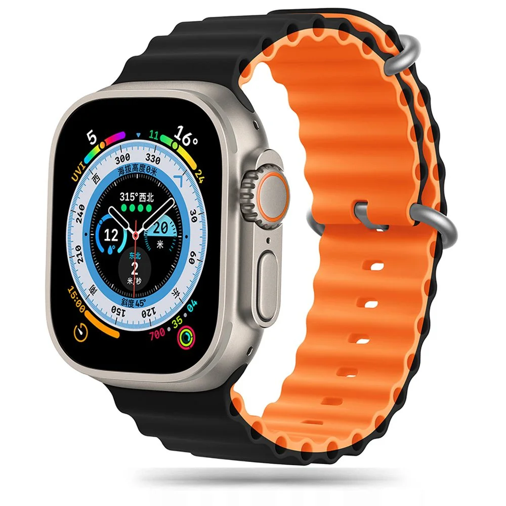 Φωτογραφία προϊόντος: Tech-Protect Λουράκι IconBand Pro Apple Watch 8 / 9 / 10 / 11 / SE / Ultra (44 / 45 / 46 / 49mm) Black/Orange