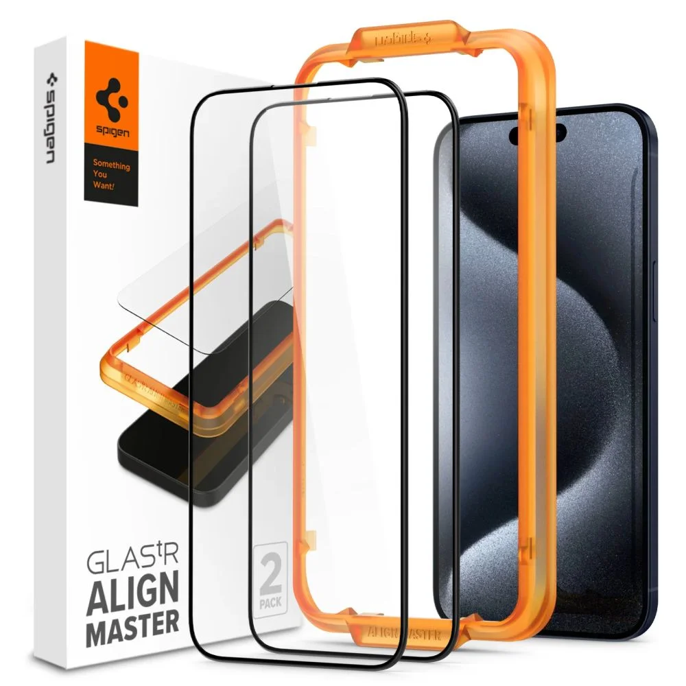 Φωτογραφία προϊόντος: Spigen ALM Glass FC 2-pack iPhone 15 Pro Black