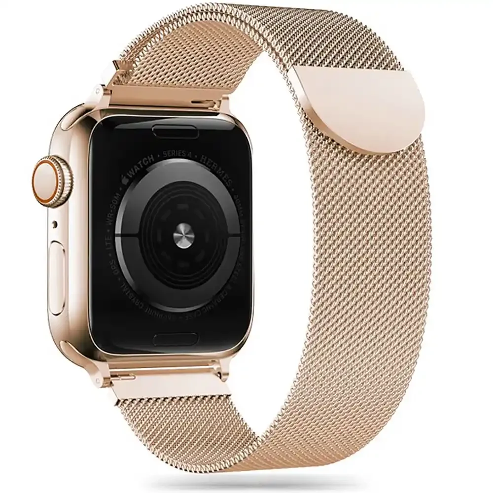 Φωτογραφία προϊόντος: Tech-Protect Μεταλλικό Λουράκι Apple Watch Milaneseband 8 / 9 / 10 / 11 / SE / Ultra 1 / 2 (44 / 45 / 46 / 49mm) Gold