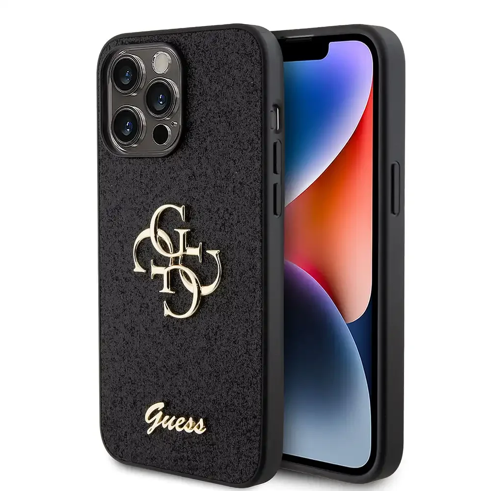 Φωτογραφία προϊόντος: Guess Θήκη PU Fixed Glitter 4G Metal Logo iPhone 15 Pro Max Black