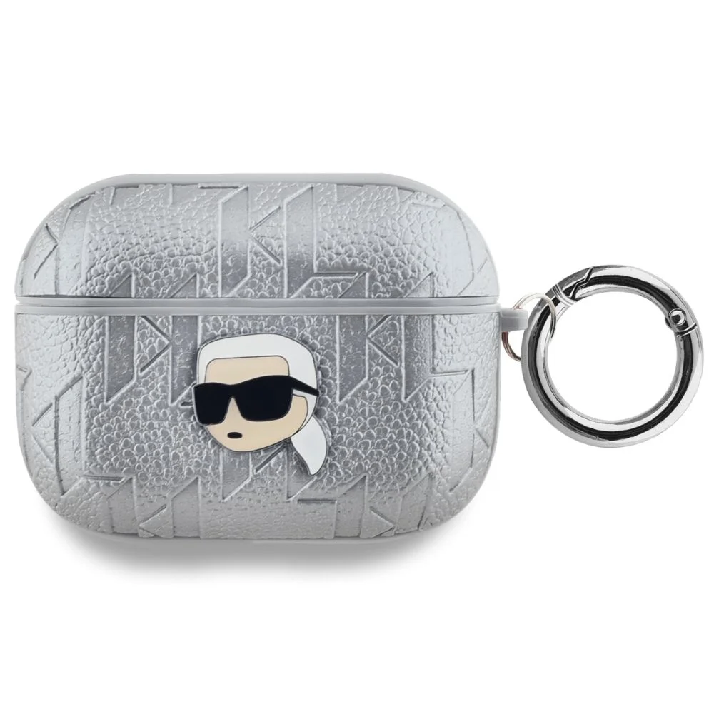 Φωτογραφία προϊόντος: Karl Lagerfeld Θήκη PU Embossed Karl Head AirPods Pro Silver