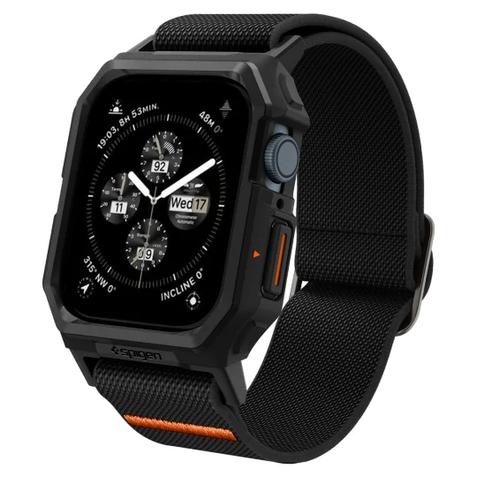 Φωτογραφία προϊόντος: Spigen Lite Fit ”pro” Θήκη-Λουράκι Apple Watch 4 / 5 / 6 / 7 / 8 / 9 / SE (44 / 45 mm) Matte Black