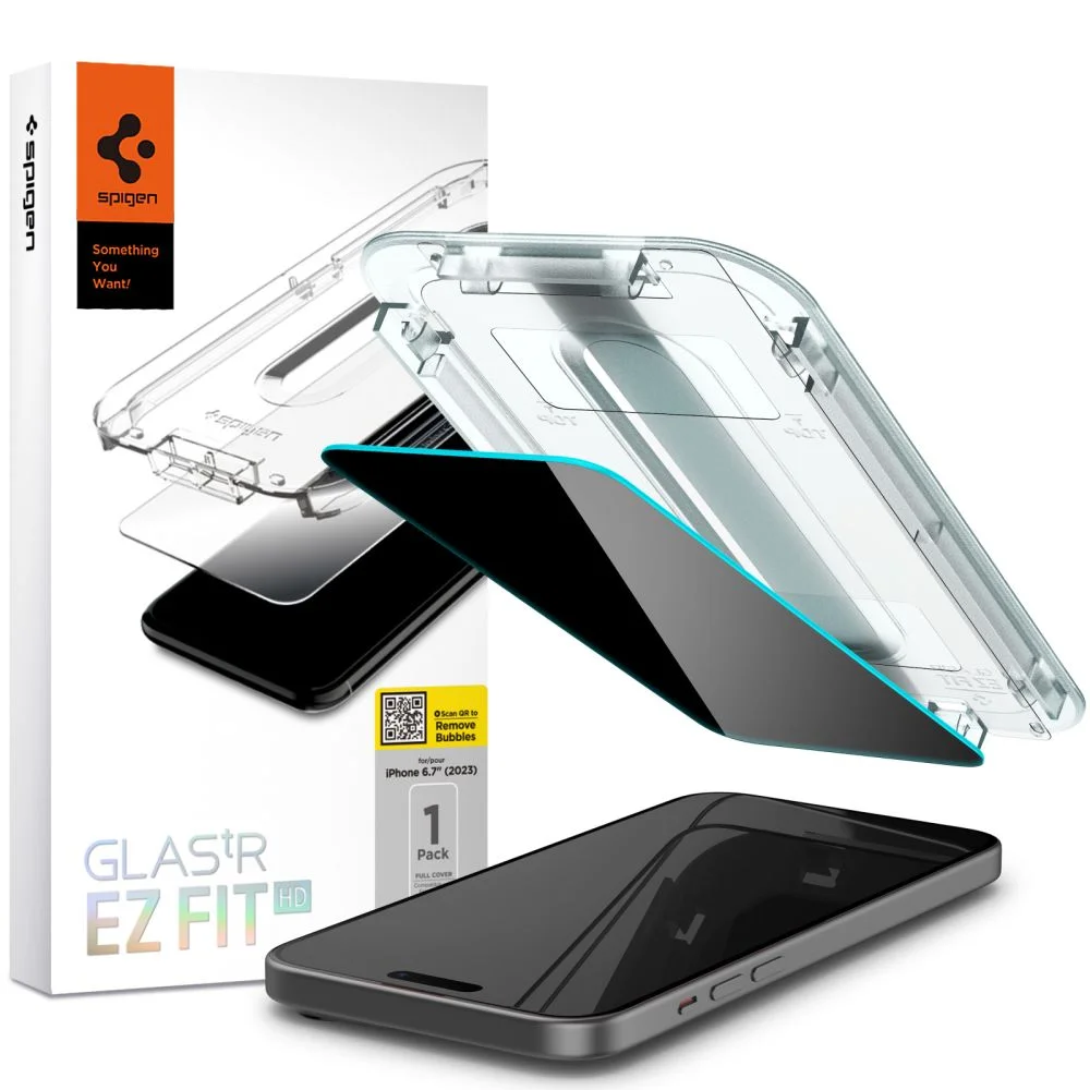 Φωτογραφία προϊόντος: Spigen Glas.tr ”ez Fit” Tempered Glass iPhone 15 Plus Privacy