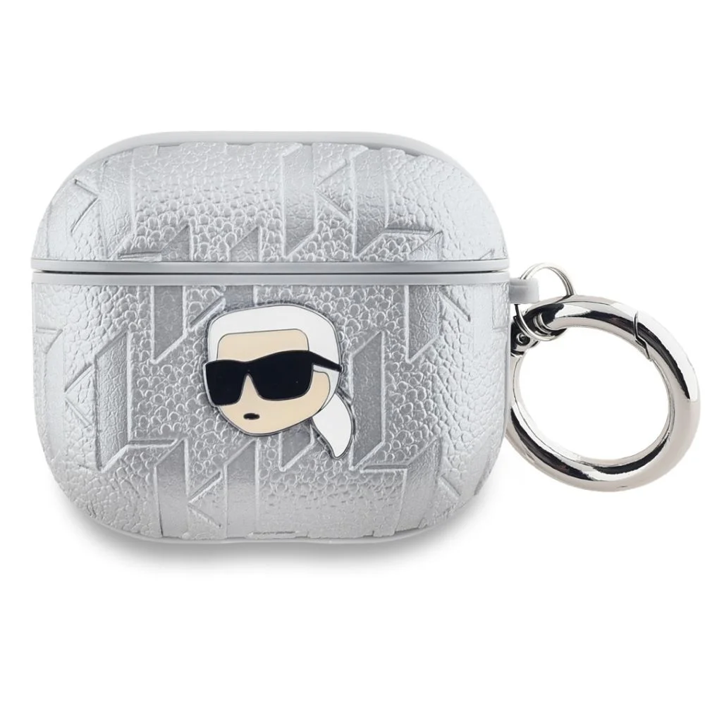 Φωτογραφία προϊόντος: Karl Lagerfeld Θήκη PU Embossed Karl Head AirPods 3 Silver