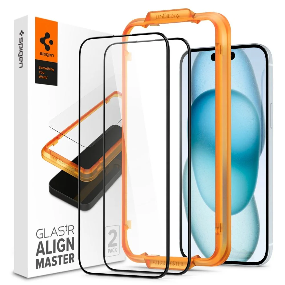 Φωτογραφία προϊόντος: Spigen ALM Glass FC 2-pack iPhone 15 Black