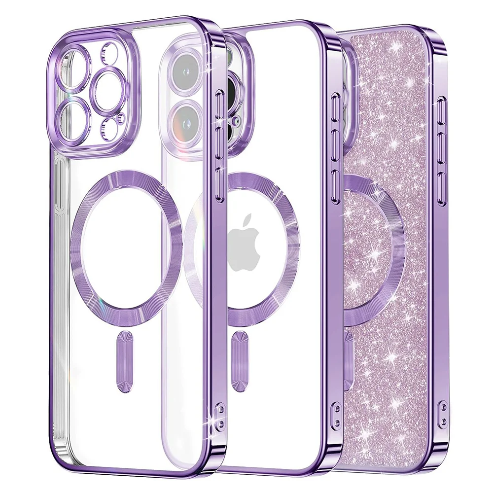 Φωτογραφία προϊόντος: Techsuit Θήκη Luxury Glitter MagSafe iPhone 16 Pro Light Purple