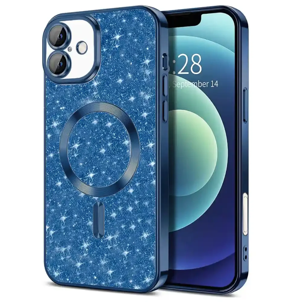 Φωτογραφία προϊόντος: Techsuit Θήκη Luxury Glitter MagSafe iPhone 16 Deep Blue