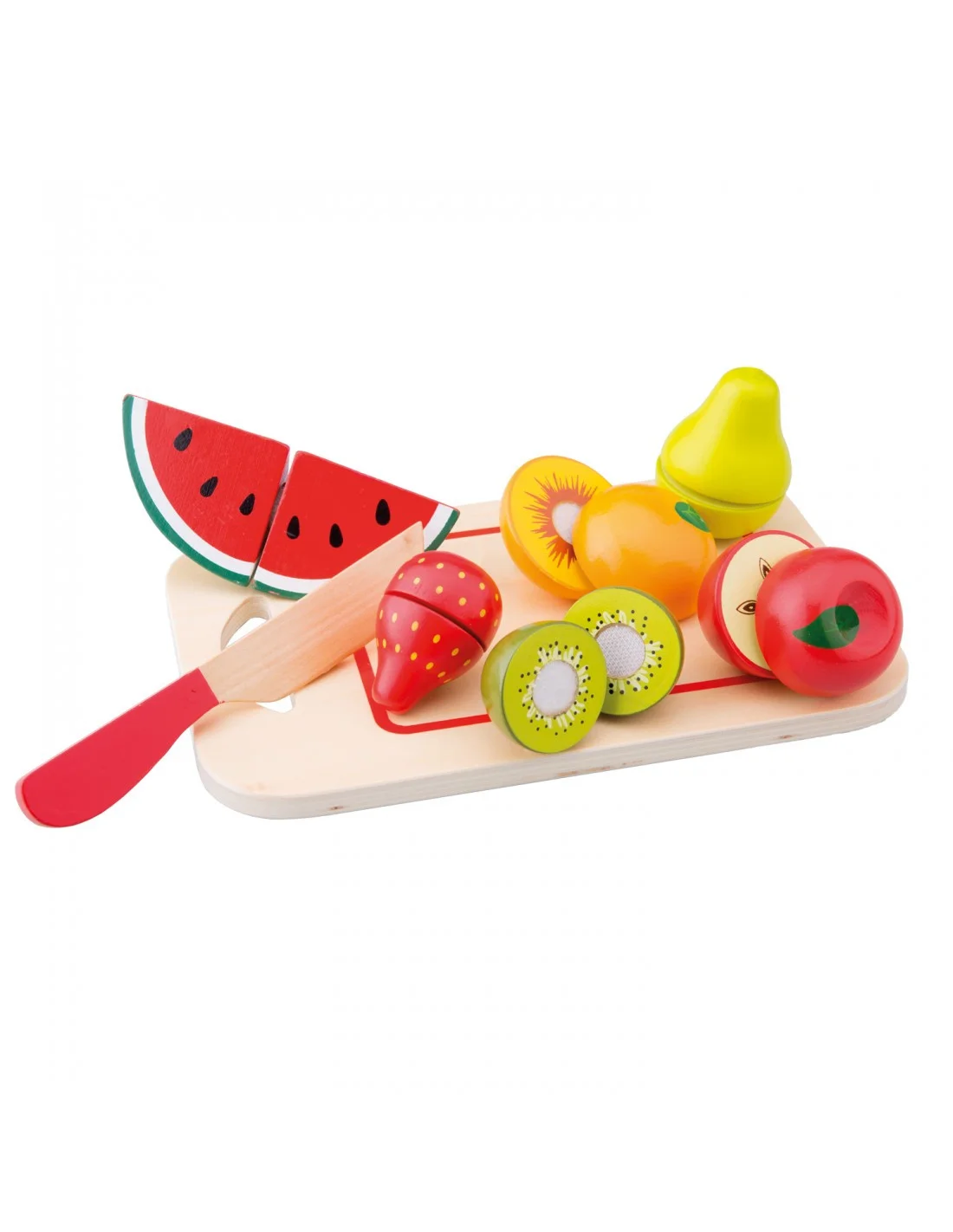 Φωτογραφία προϊόντος: New Classic Toys Ξύλινα Φρούτα Με Ξύλο Κοπής