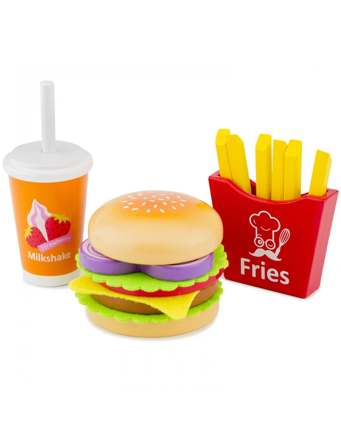 Φωτογραφία προϊόντος: New Classic Toys Ξύλινο Σετ Fast Food