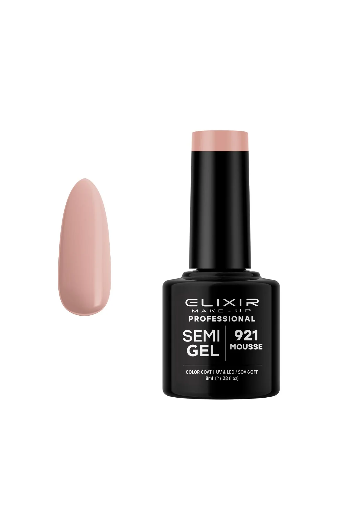 Φωτογραφία προϊόντος: Ημιμόνιμο Bερνίκι Elixir Semi Gel 921 Mousse 8ml