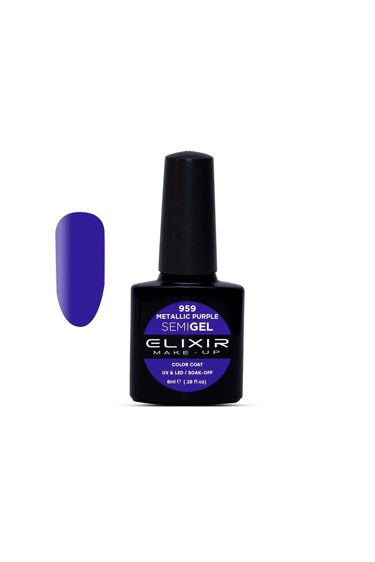 Φωτογραφία προϊόντος: Elixir Ημιμόνιμο βερνίκι 8ml 959 (Metallic Purple)