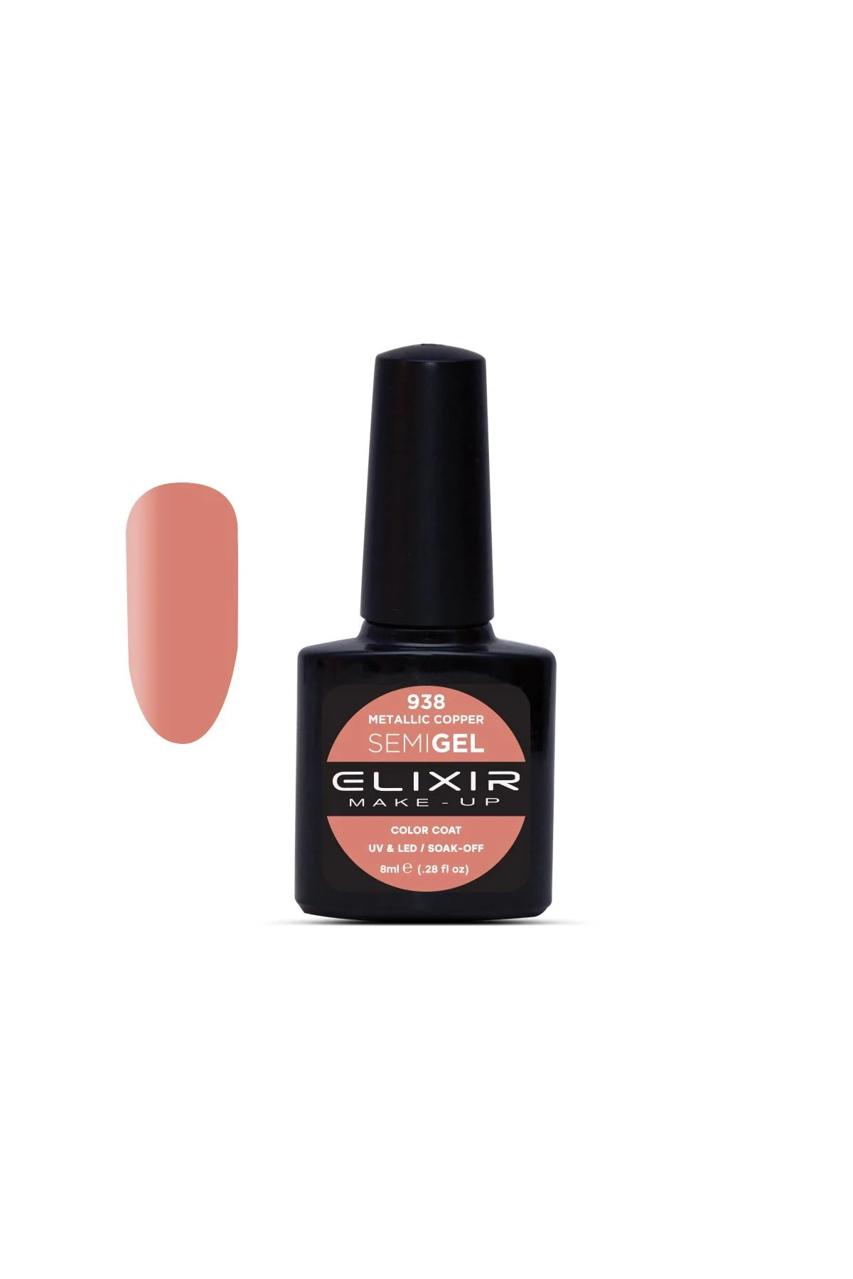 Φωτογραφία προϊόντος: Elixir Ημιμόνιμο βερνίκι 8ml 938 (Metallic Copper)