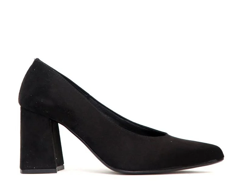 Φωτογραφία προϊόντος: Anteos Shoes 2025-710 Γυναικεία Γόβα Eco σε Μαύρο Suede χρώμα