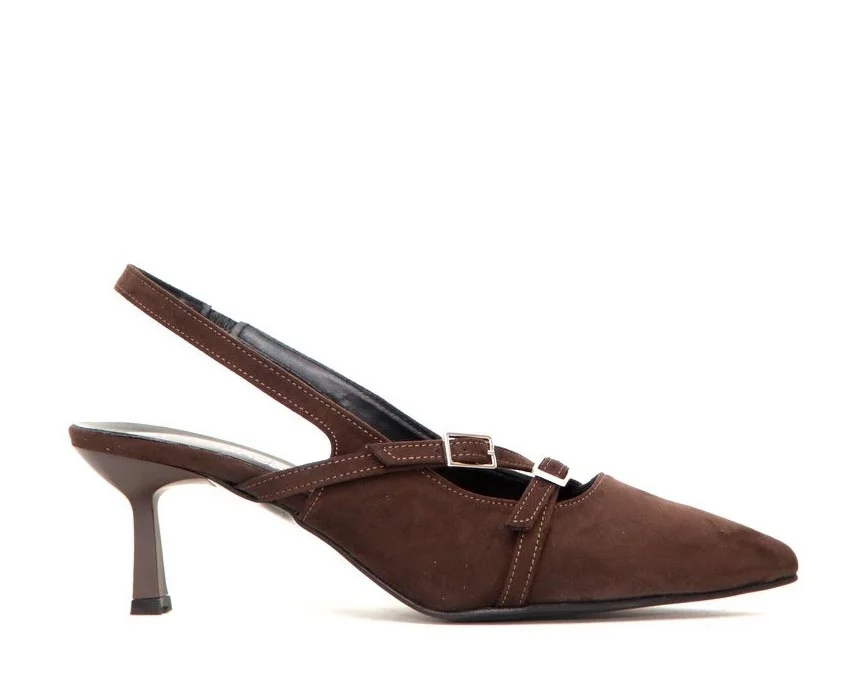 Φωτογραφία προϊόντος: Anteos Shoes 30406 Γυναικεία Γόβα από Συνθετικό Καστόρι σε Καφέ χρώμα