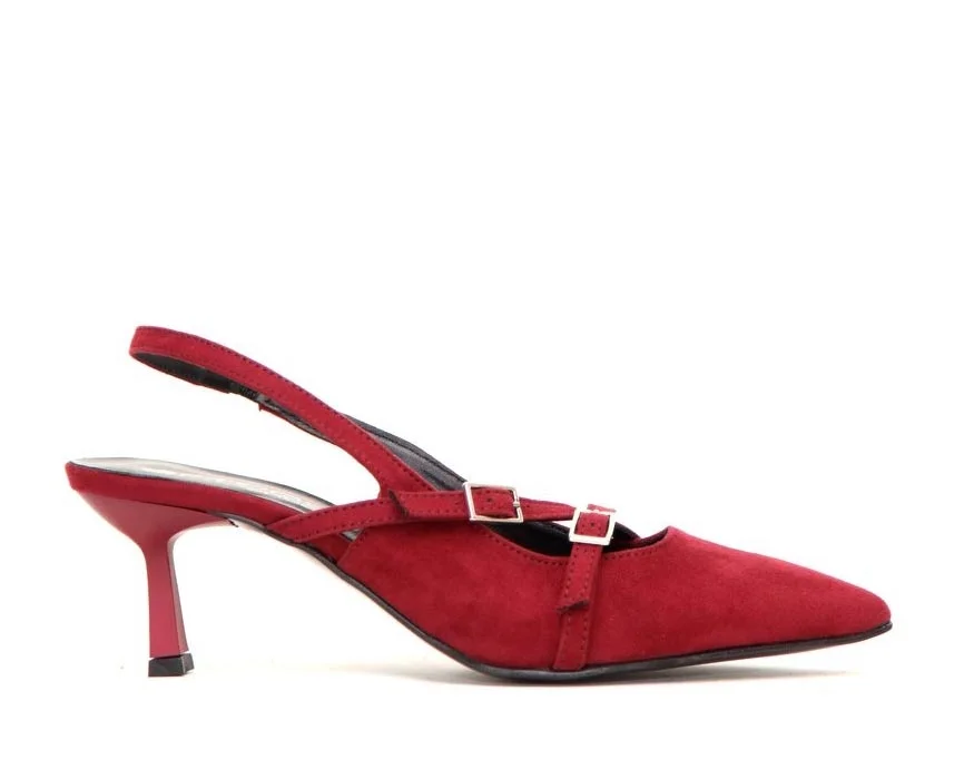 Φωτογραφία προϊόντος: Anteos Shoes 30406 Γυναικεία Γόβα από Συνθετικό Καστόρι σε Μπορντό χρώμα