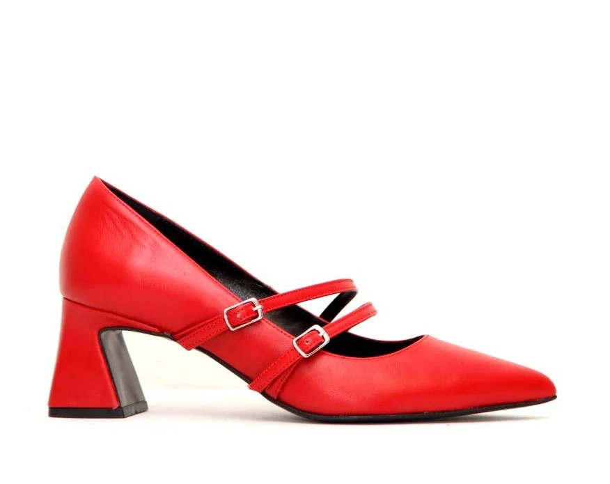 Φωτογραφία προϊόντος: Ellen Shoes Γυναικεία Γόβα 51711 από Δέρμα σε Κόκκινο χρώμα