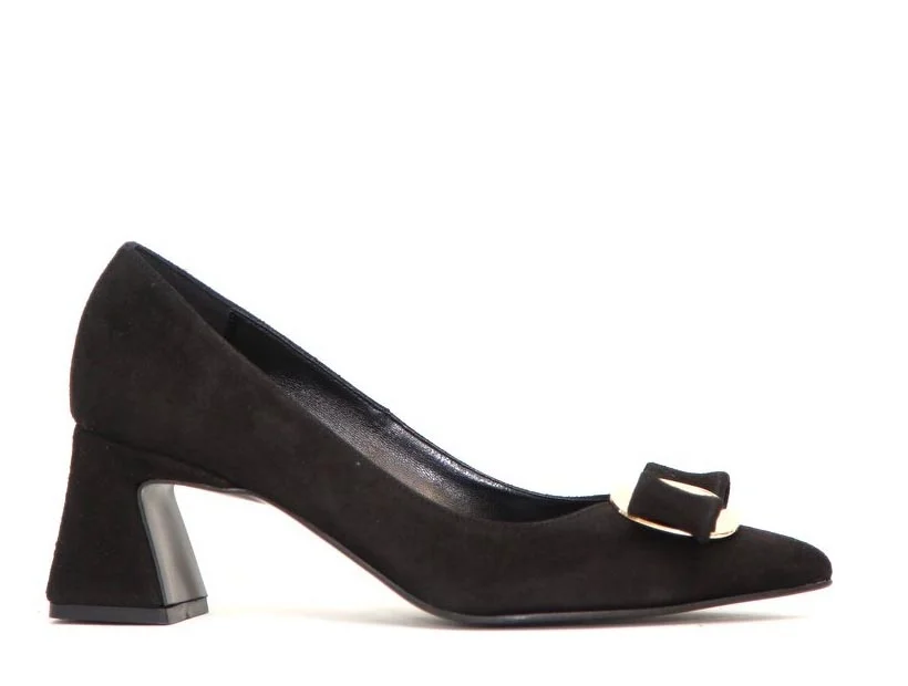 Φωτογραφία προϊόντος: Ellen Shoes Γυναικεία Γόβα 51700-61 από Δέρμα Καστόρι σε Μαύρο χρώμα