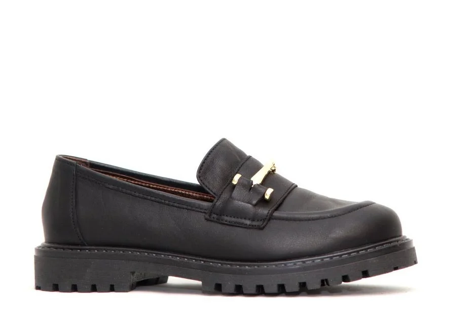 Φωτογραφία προϊόντος: Anteos Shoes 2025-902 Γυναικεία Loafers από Δέρμα σε Μαύρο χρώμα
