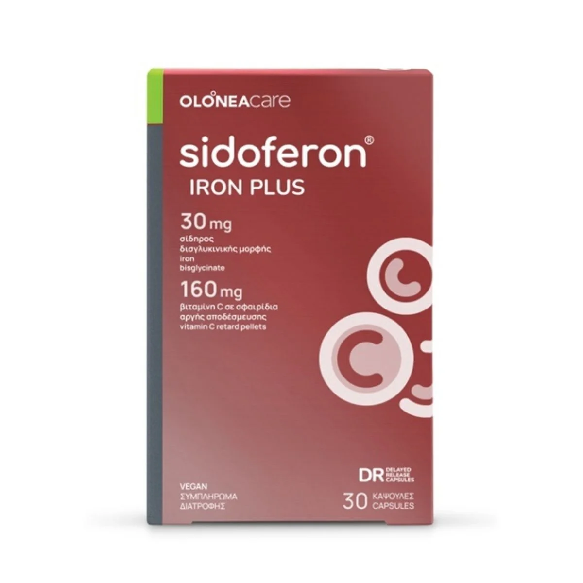 Φωτογραφία προϊόντος: Olonea Sidoferon Iron & C 30 φυτικές κάψουλες