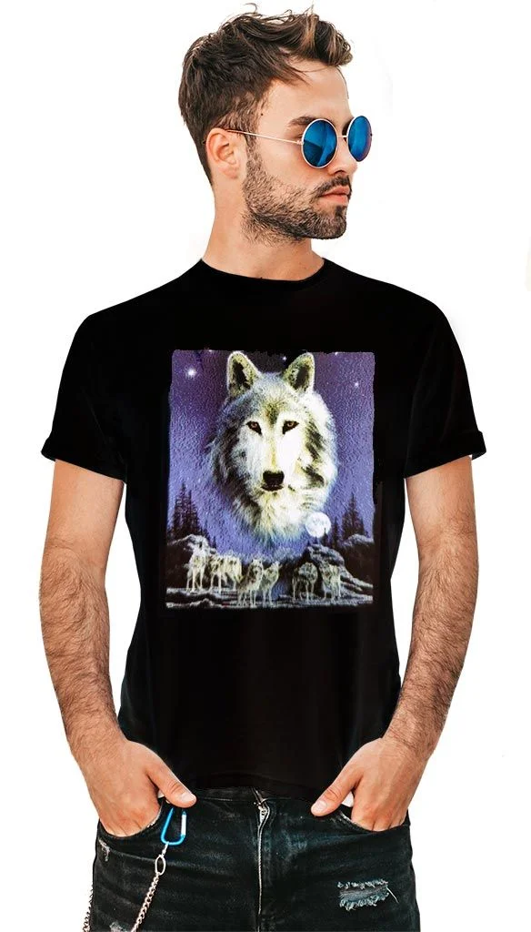 Φωτογραφία προϊόντος: Prime T-Shirt Μαύρο με σχέδιο Λύκος 7901