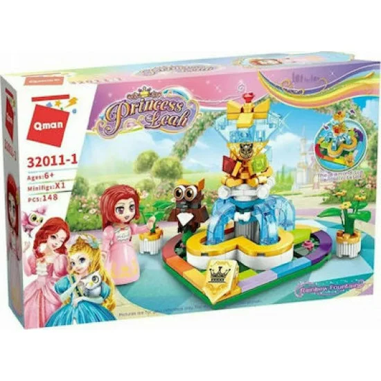 Φωτογραφία προϊόντος: Qman Τουβλάκια Princess Leah Rainbow Fountain για 6+ Ετών 148τμχ 32011-1