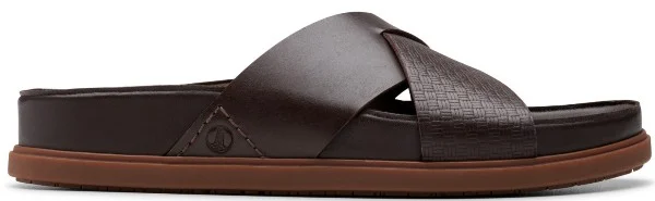 Φωτογραφία προϊόντος: Clarks ανδρικές παντόφλες δερμάτινες ανατομικές σε καφέ χρώμα 26180888 Torford Cross Brown