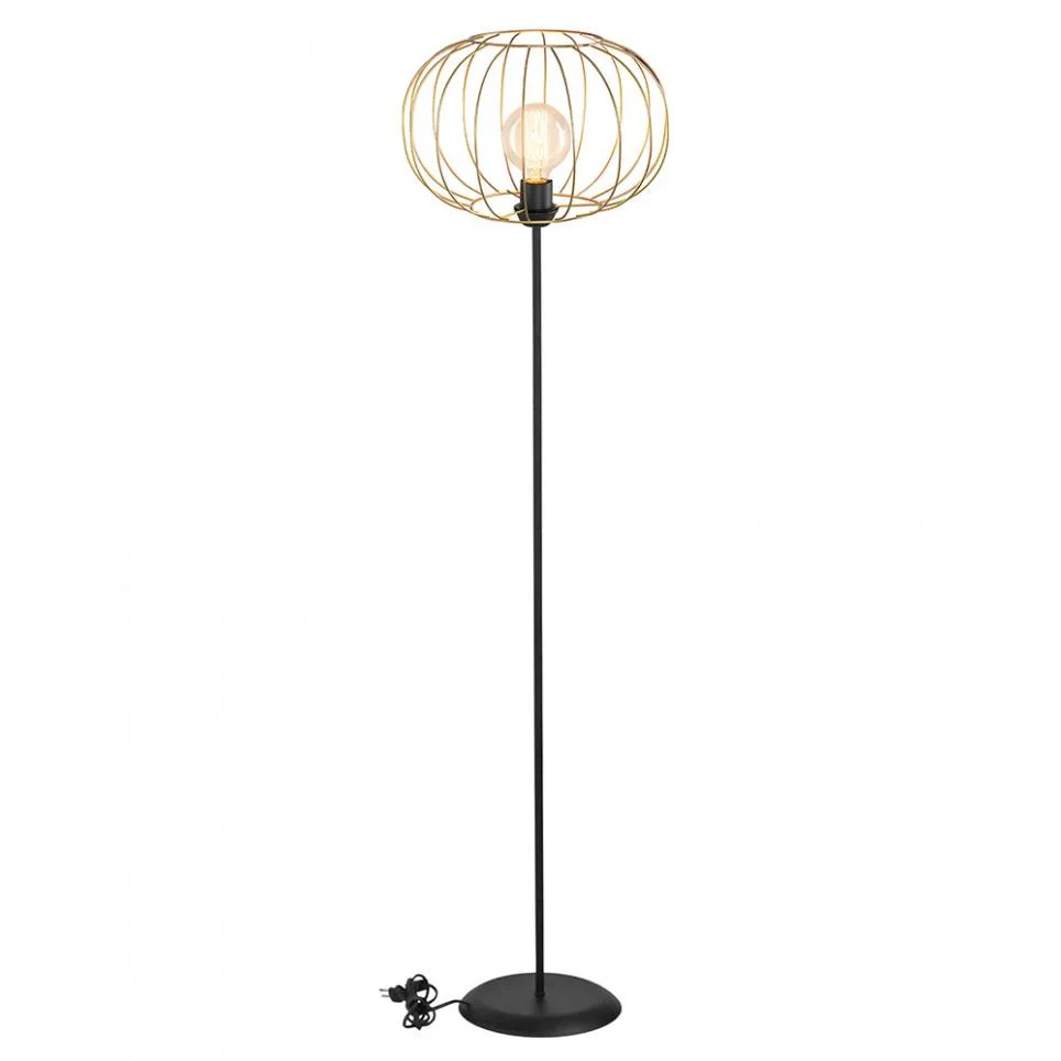 Φωτογραφία προϊόντος: Heronia FLB-03/DM-06 FLOOR GOLD/BLACK ΟΡΘΟΣΤΑΤΗΣ ΜΕ ΠΛΕΓΜΑ Φ35