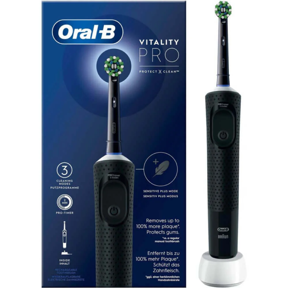 Φωτογραφία προϊόντος: Oral-B Vitality Pro Protect X Clean Ηλεκτρική Οδοντόβουρτσα Μαύρη 80754515