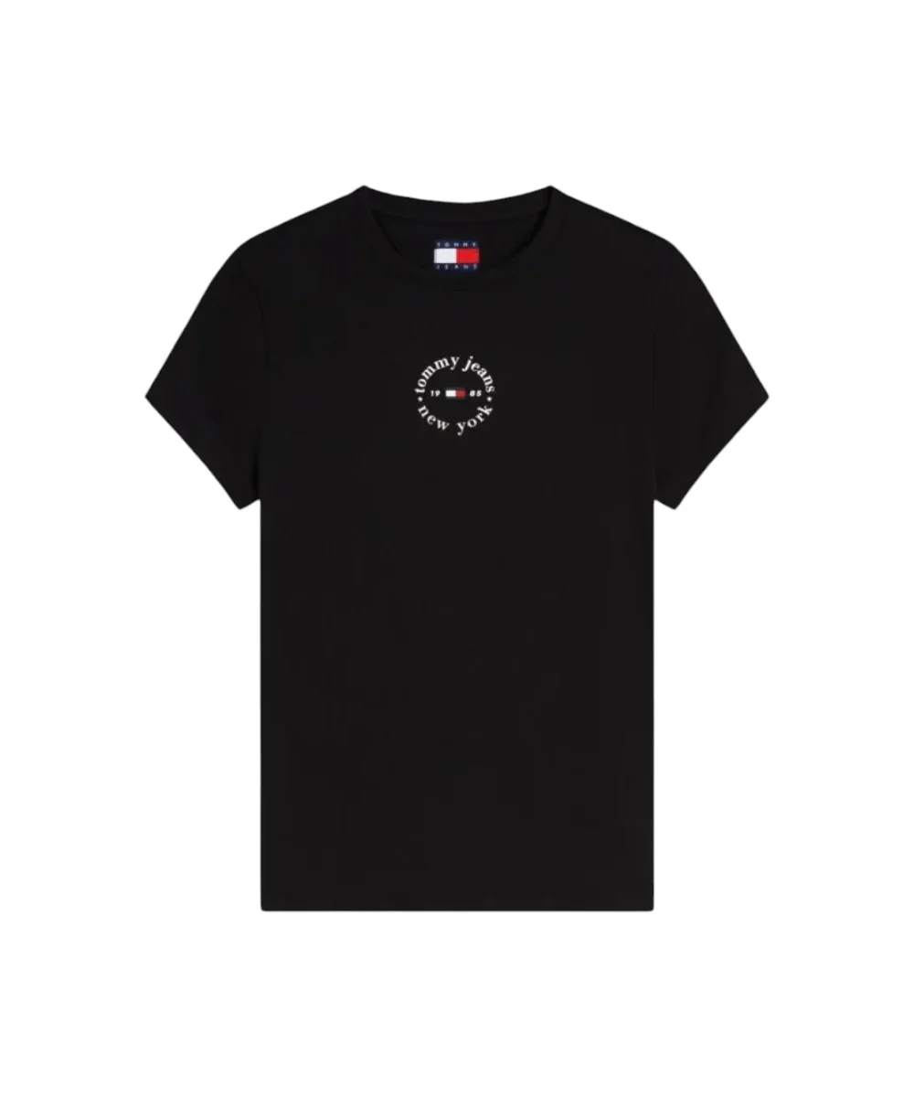 Φωτογραφία προϊόντος: Tommy Hilfiger - Γυναικείο T-shirt Slim Essential Logo Rib DW0DW22807-BDS Μαύρο