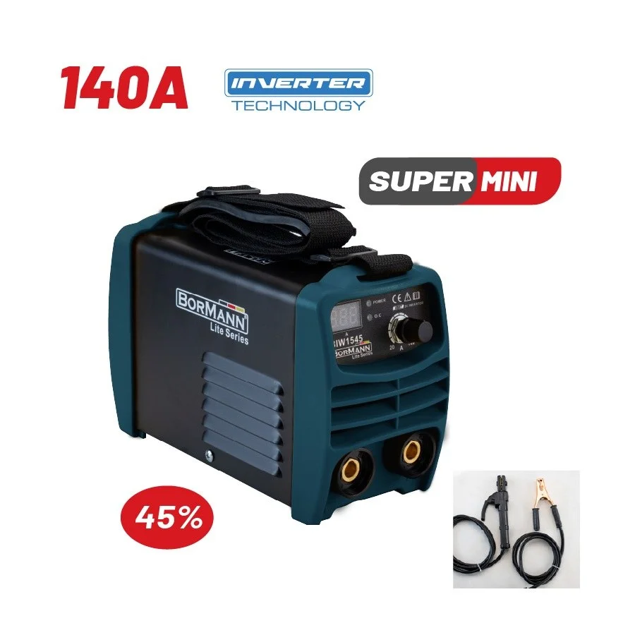 Φωτογραφία προϊόντος: ΗΛΕΚΤΡΟΣΥΓΚΟΛΛΗΣΗ INVERTER 140A, ΕΞΑΡΤΗΜΑΤΑ BORMANN - BIW1545