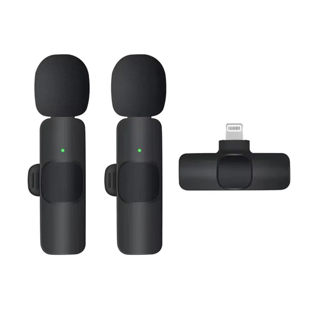 Φωτογραφία προϊόντος: Techsuit Plug & Play Lavalier Ασύρματο Μικρόφωνο με δέκτη, βύσμα Lightning (2 pack) Black