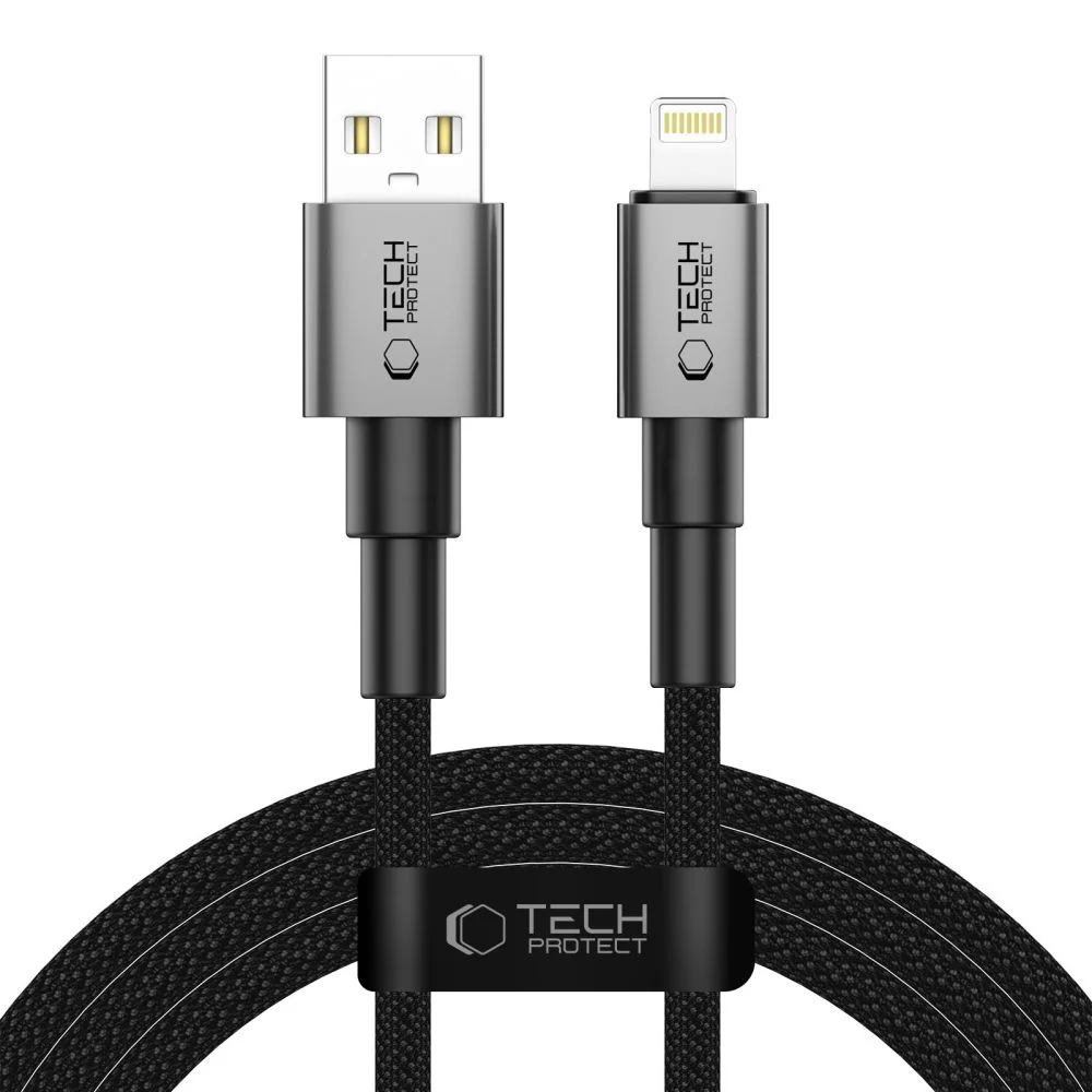 Φωτογραφία προϊόντος: Tech-Protect Καλώδιο Ultraboost DNA USB-A σε Lightning Cable 15W/2.4A 200cm Iron Grey
