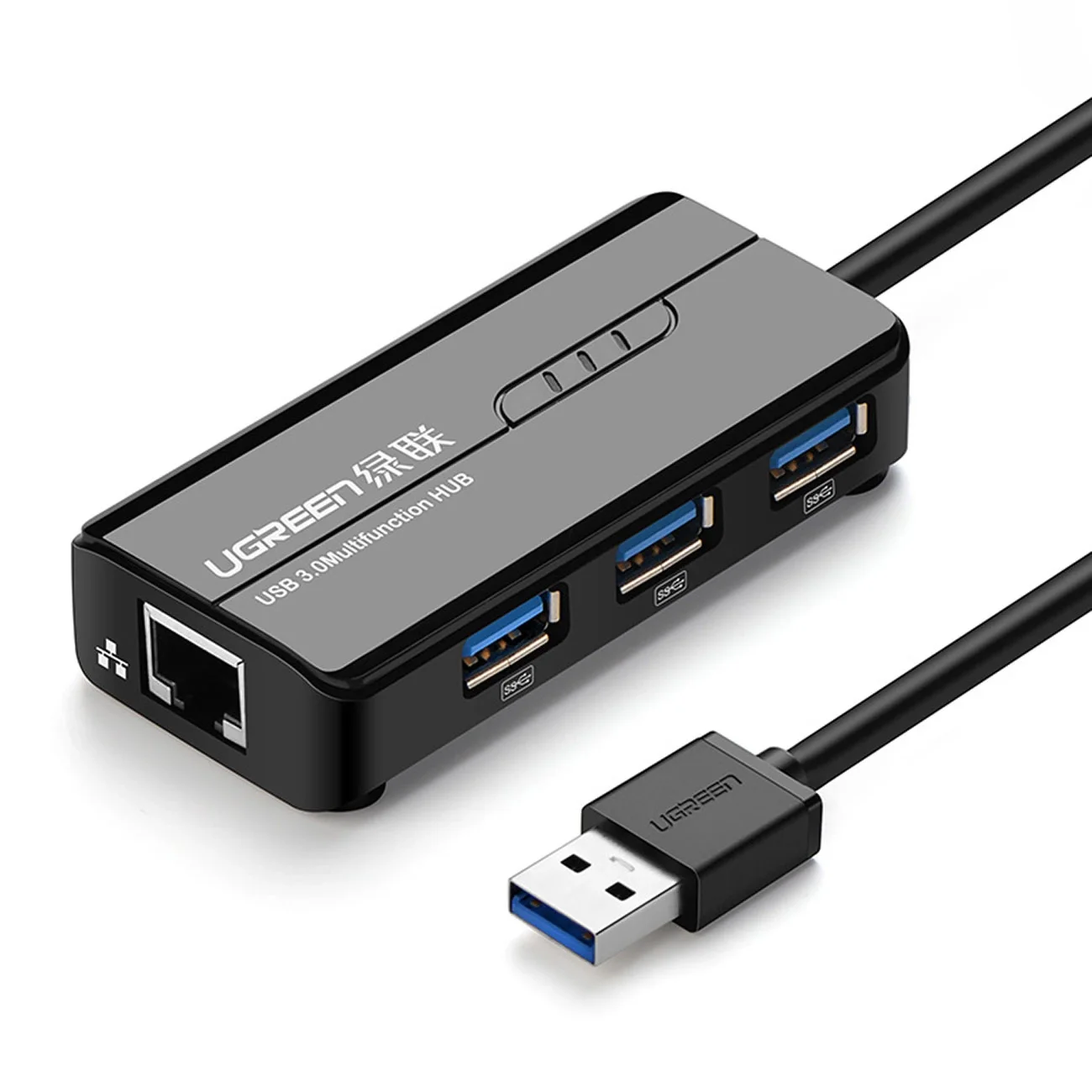 Φωτογραφία προϊόντος: Ugreen HUB 3x USB-A 3.0 / Ethernet RJ45 1000 Mbps Black