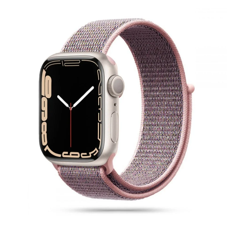 Φωτογραφία προϊόντος: Tech-Protect Λουράκι Nylon Apple Watch 8 / 9 / 10 / 11 / SE (40 / 41 / 42mm) Pink Sand