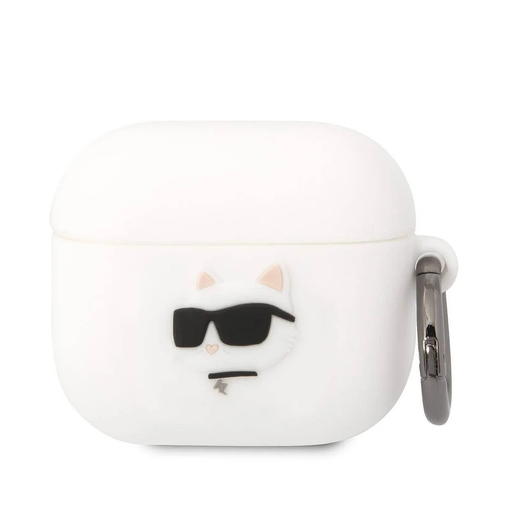 Φωτογραφία προϊόντος: Karl Lagerfeld Θήκη 3D Logo NFT Choupette Head Silicone Airpods 3 White