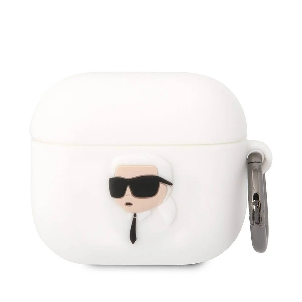 Φωτογραφία προϊόντος: Karl Lagerfeld Θήκη 3D Logo NFT Karl Head Silicone Airpods 3 White