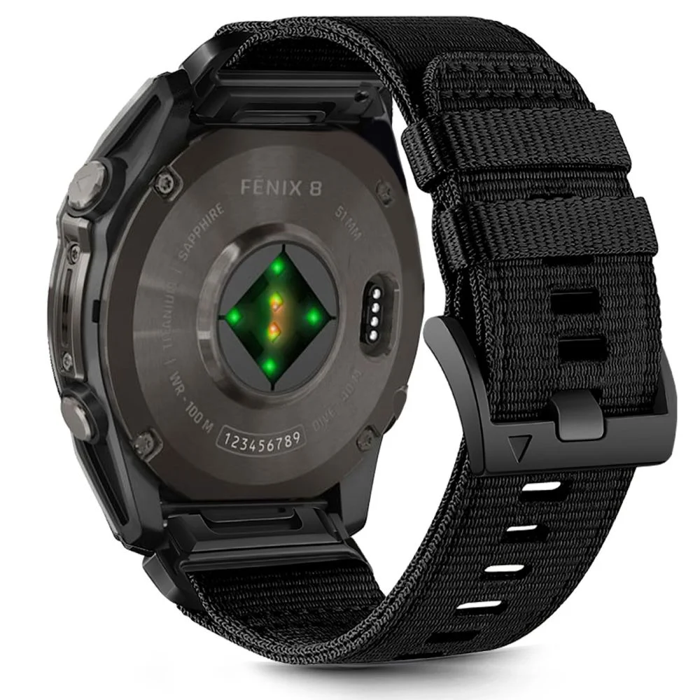 Φωτογραφία προϊόντος: Tech-Protect Λουράκι Nylon Classic Garmin Fenix 5X / 5X Plus / 6X / 6X Pro / 7X / 8 / 8 Pro (51mm) Black
