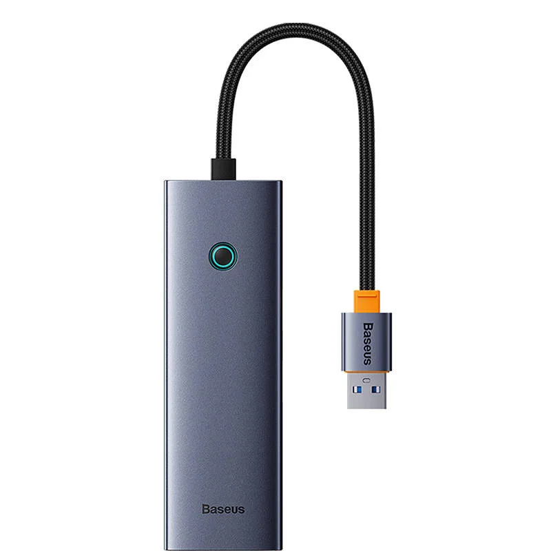 Φωτογραφία προϊόντος: Baseus 4in1 Hub UltraJoy USB-A σε 3 x USB-A 3.0 + RJ45 Space Grey