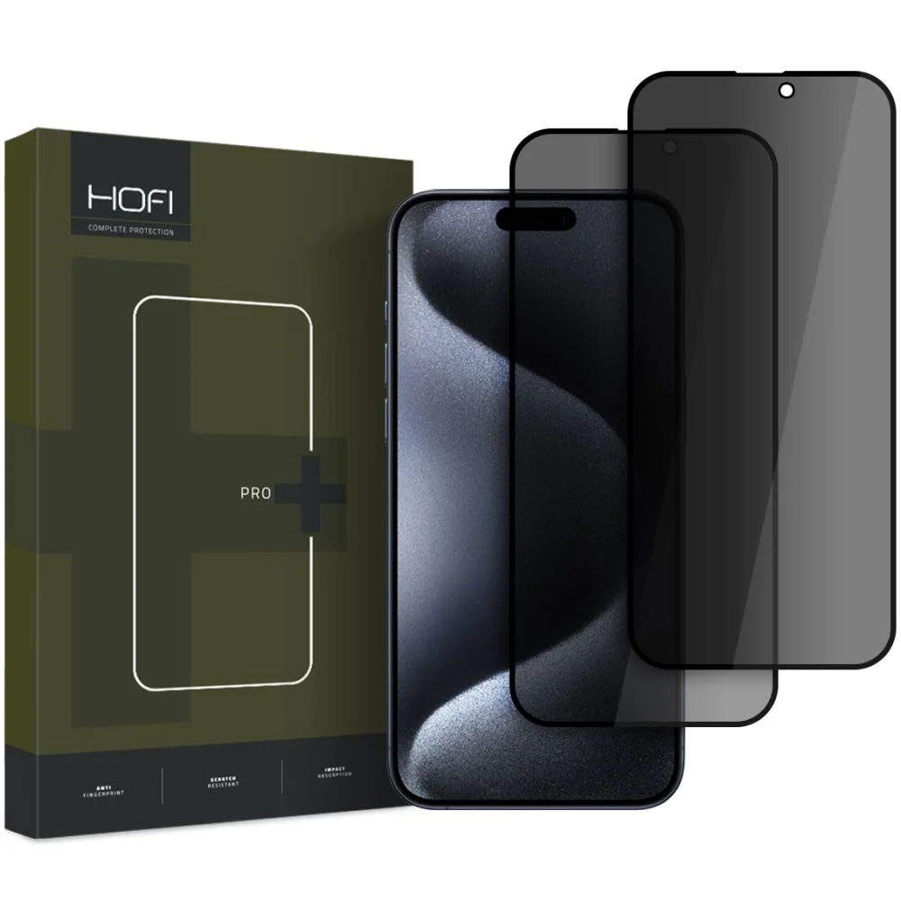 Φωτογραφία προϊόντος: Tech-Protect Hofi Privacy Tempered Glass Anti Spy Glass Pro+ 2-Pack iPhone 16 Pro Max / 17 Pro Max Privacy