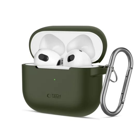 Φωτογραφία προϊόντος: Tech-Protect Θήκη Σιλκόνης Hook Apple AirPods 3 Olive Green